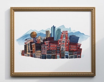 Knoxville, Tennessee Skyline // Fine Art Giclee Print