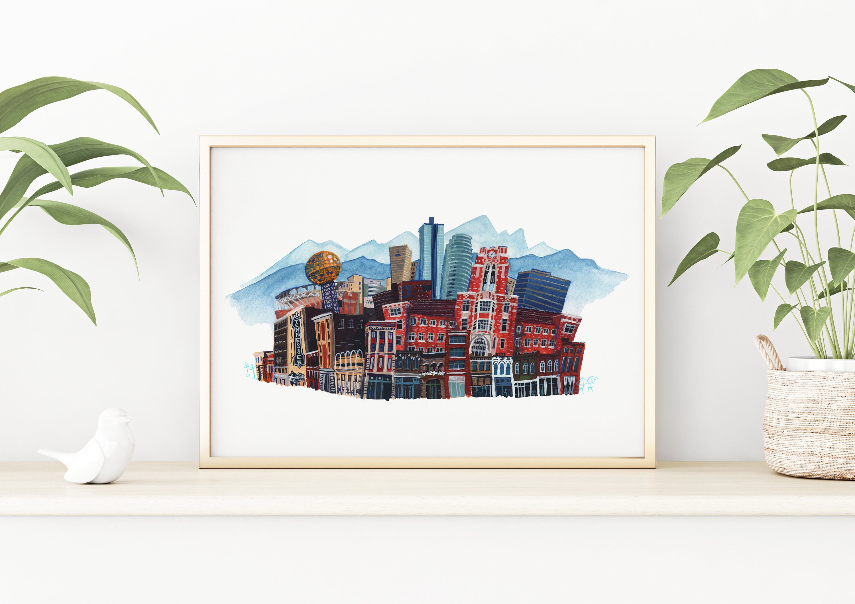 Knoxville Tennessee Skyline // Fine Art Giclee Print Etsy