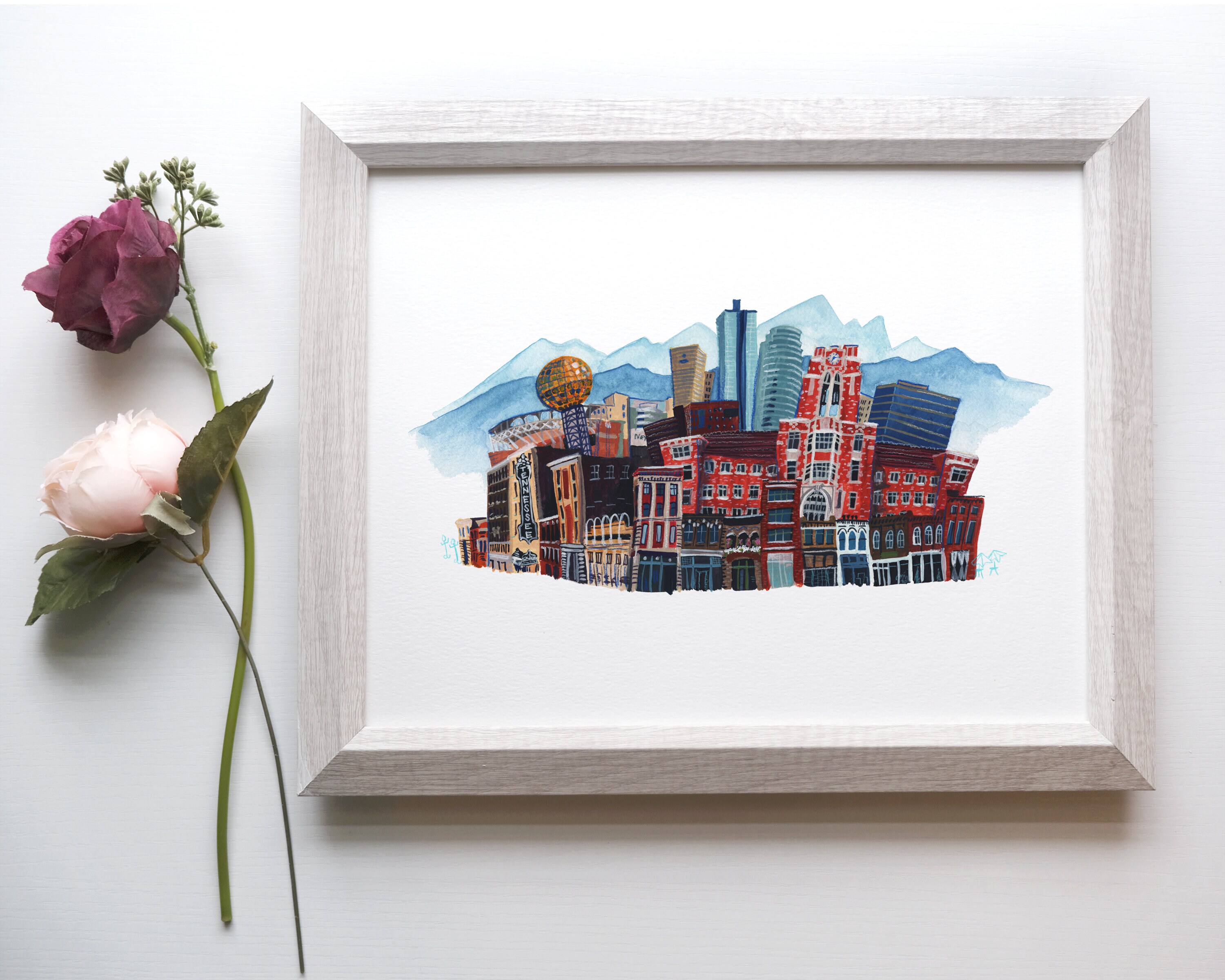 Knoxville Tennessee Skyline // Fine Art Giclee Print Etsy