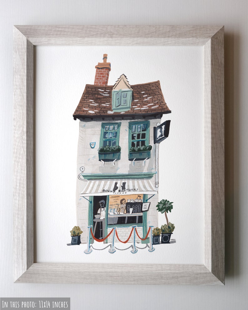 Cambridge England Wall Art / Bould Brothers Coffee / Etsy