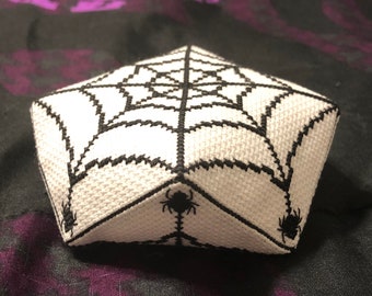 Spiderweb Biscornu counted cross stitch pattern instant download pdf