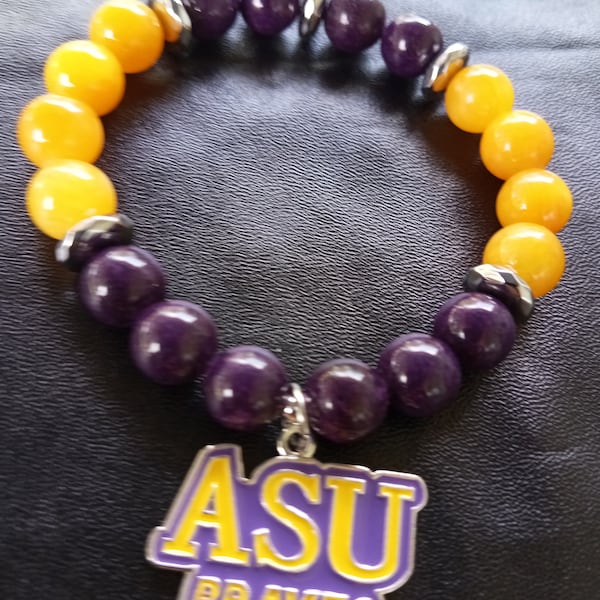 ASU Braves of Alcorn State University charm bracelet