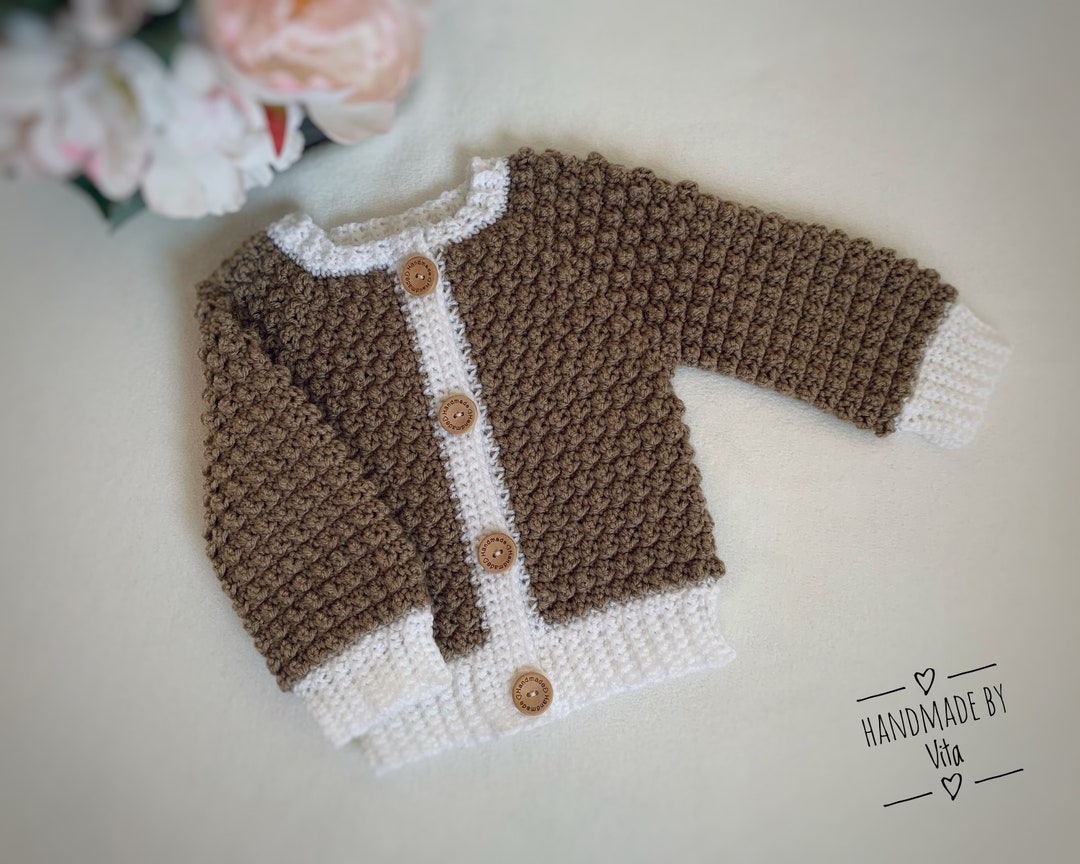 Newborn Cardigan, Baby Cardigan, Crochet Baby Sweater, Baby Shower Gift