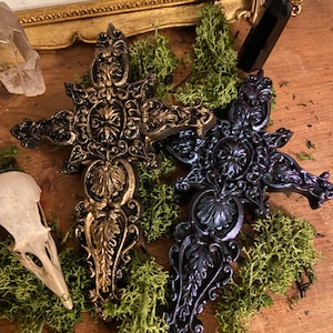 Cross , crucifix wall decoration, gothic style, spiritual, curiosity, baroque style