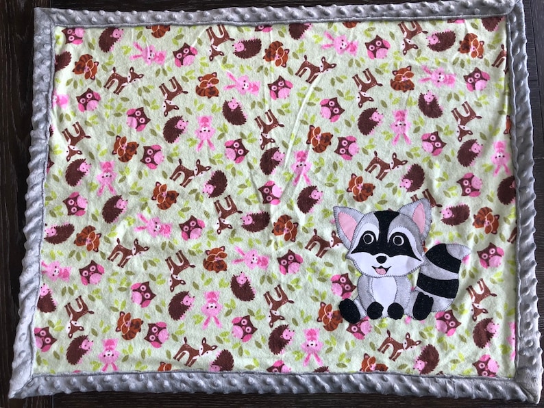 raccoon baby blanket
