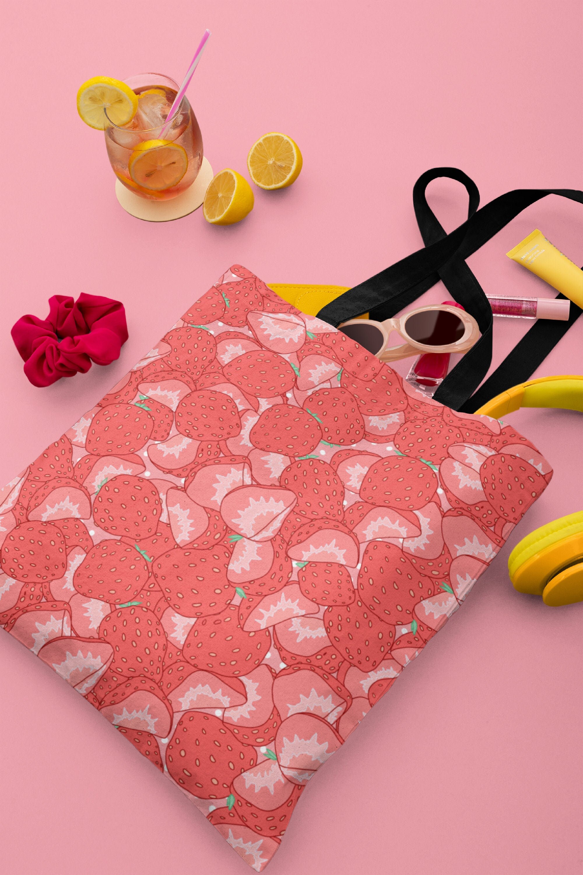 strawberry tote