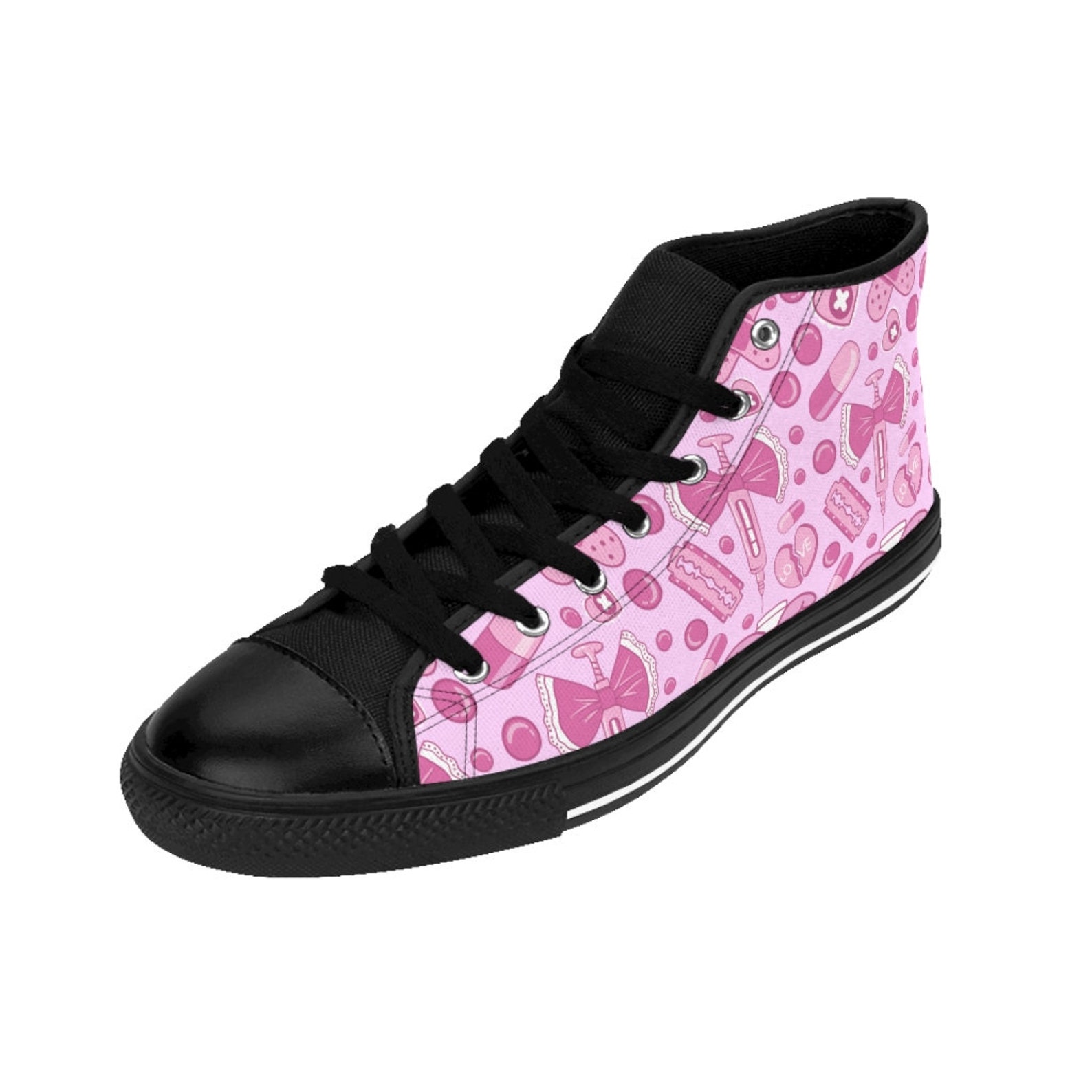 Yumi Kawaii Women's High Top Sneakers Pastel Goth Shoes Etsy
