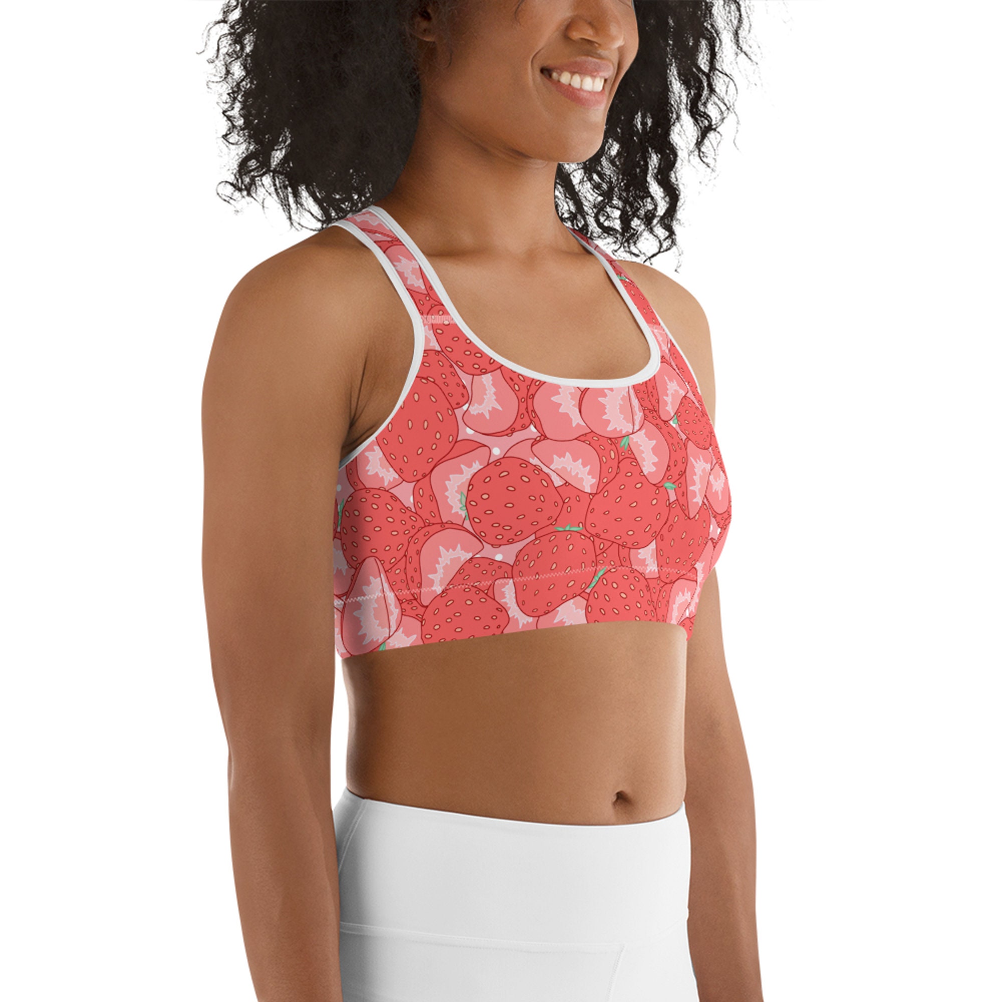 Original Strawberry Padded Sports Bra – milfies