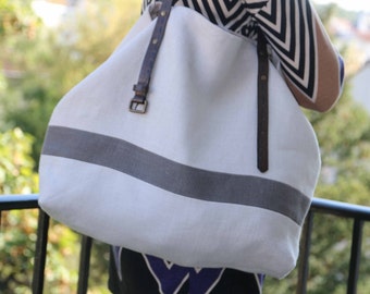 Linen tote bag /tote linen / tote shopping / handbag / tote bag