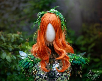 Feen Moos Haarreifen Headdress – Zauberhafte Waldfee Kopfbedeckung