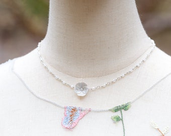 Flower Necklace Mother of Pearl / Silver - Necklace - Flower - Flower