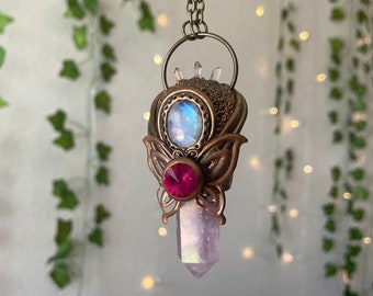 Amethyst Butterfly Pendant