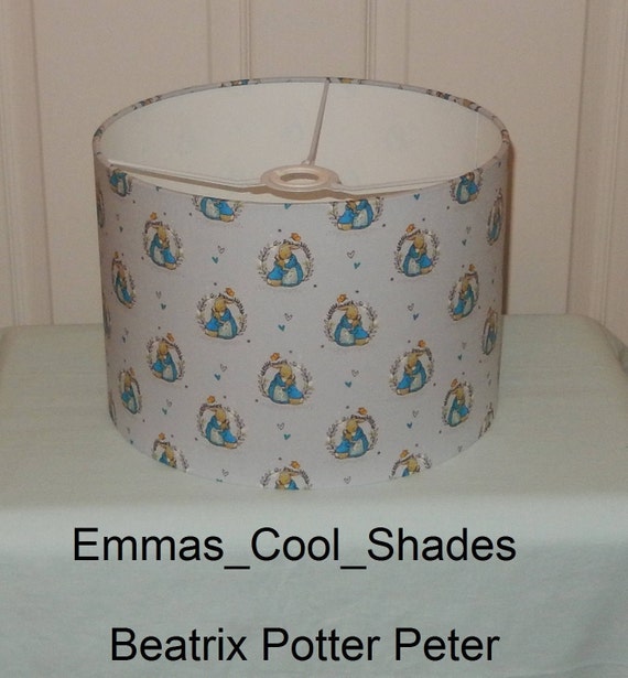 New Handmade Lampshade Peter Rabbit Beatrix Potter Drum 20cm 50