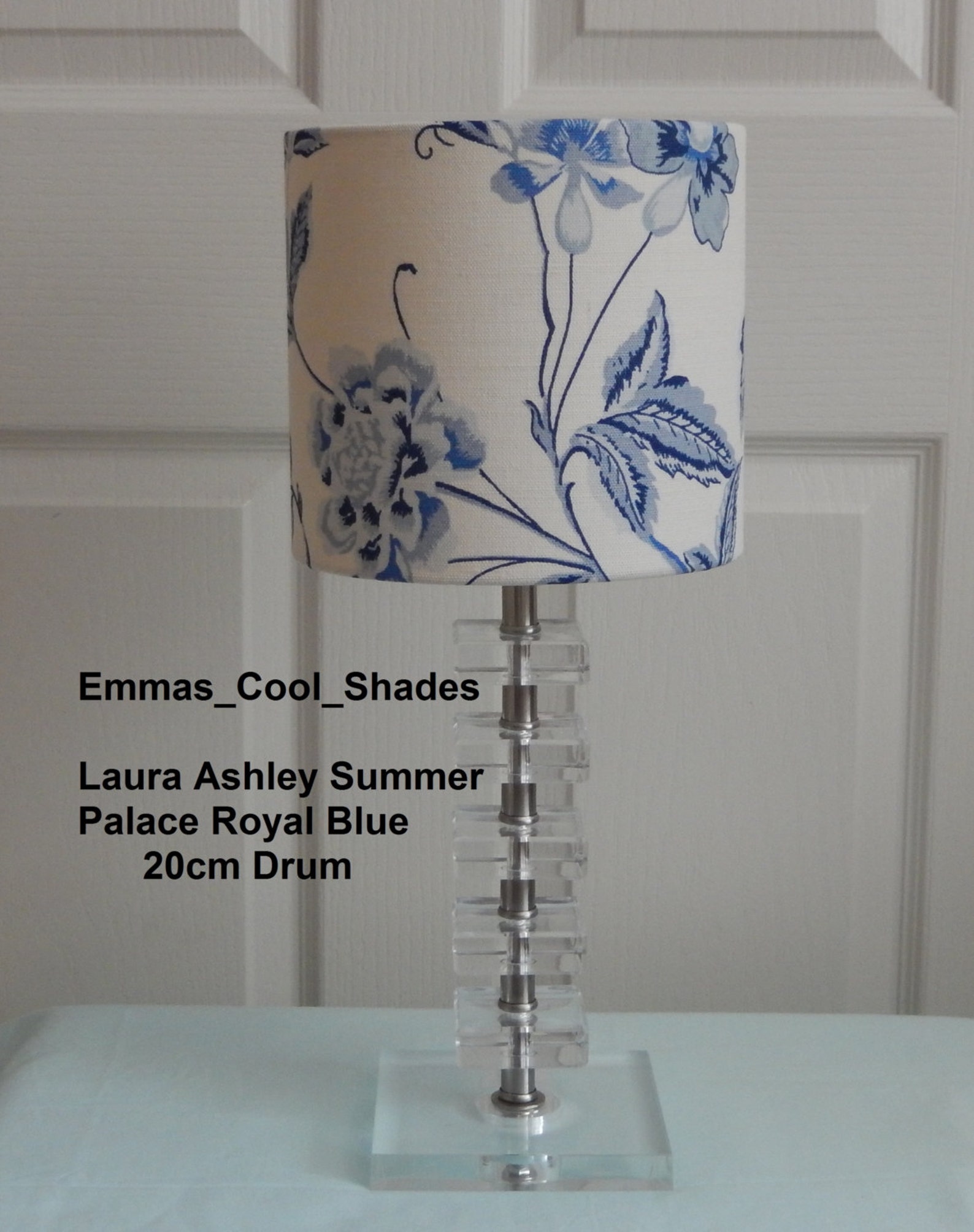 Handmade Lampshade Laura Ashley Summer Palace Royal Blue - Etsy UK