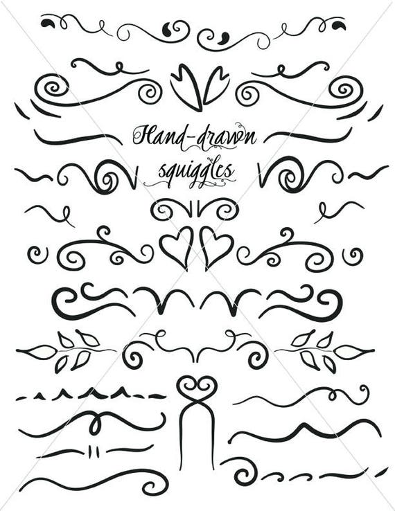 Download Svg Flourish Divider Lines Underlines Pdf Jpg Files Fancy Etsy
