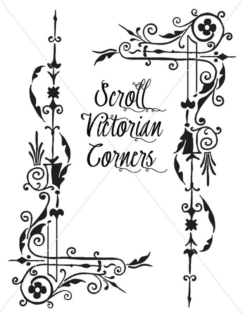 Download Vector Corbels Ornamental Corner Lines Fancy Borders SVG ...
