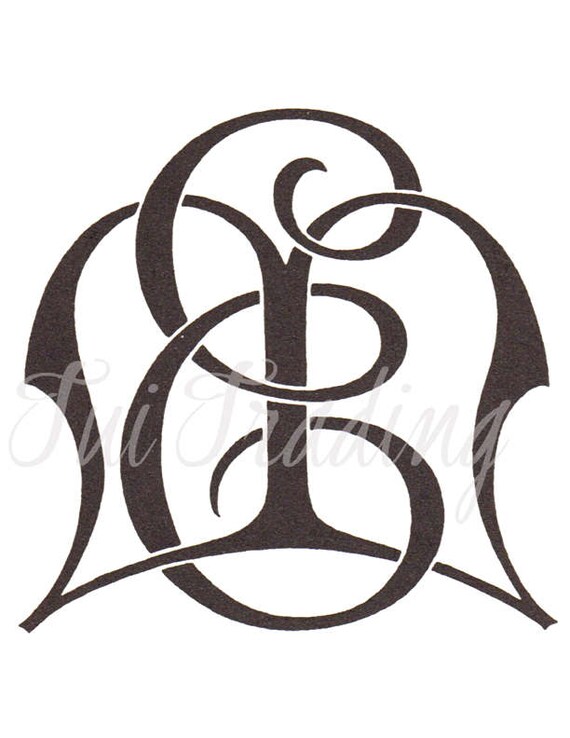 Download Svg Monogram Me Digital Letters Initials Clipart Antique Etsy