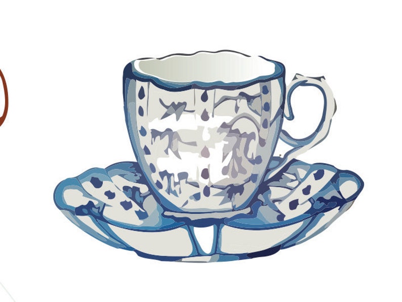 Printable Tea Cups Tins Graphics of Pots Tea Related Items Etsy