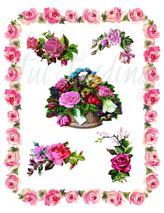 SVG Flowers Hippie Art Floral Graphics Printable Flower Clipart Digital Clipart Images