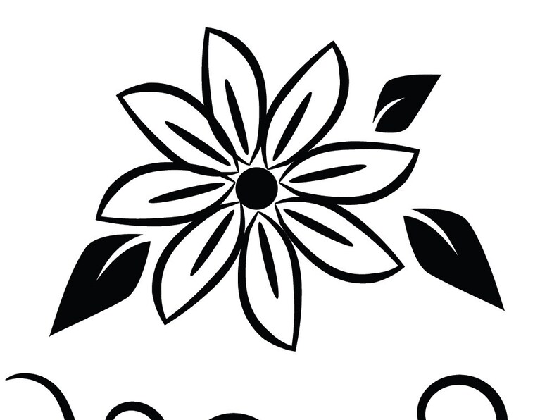 SVG Flowers Hippie Art Floral Graphics Printable Flower Clipart Digital Clipart Images