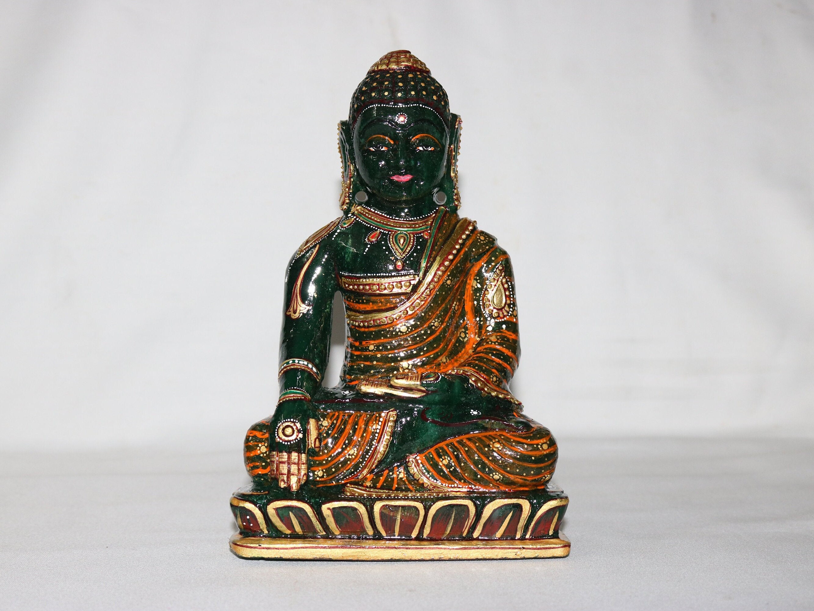 Jade Buddha Statue Jade Healing Meditation Hand Carved Etsy