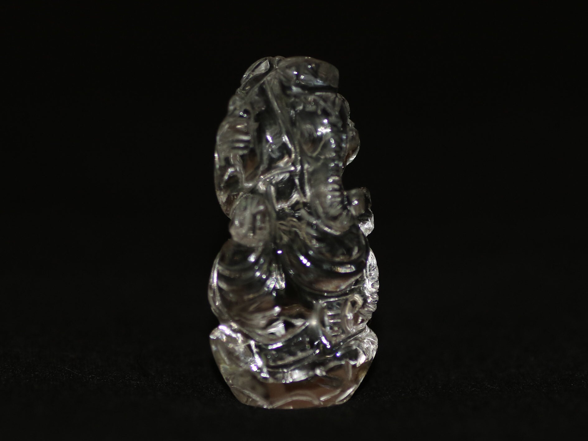 Crystal Ganesh Statue Hindu God Clear Quartz Gemstone Hand | Etsy