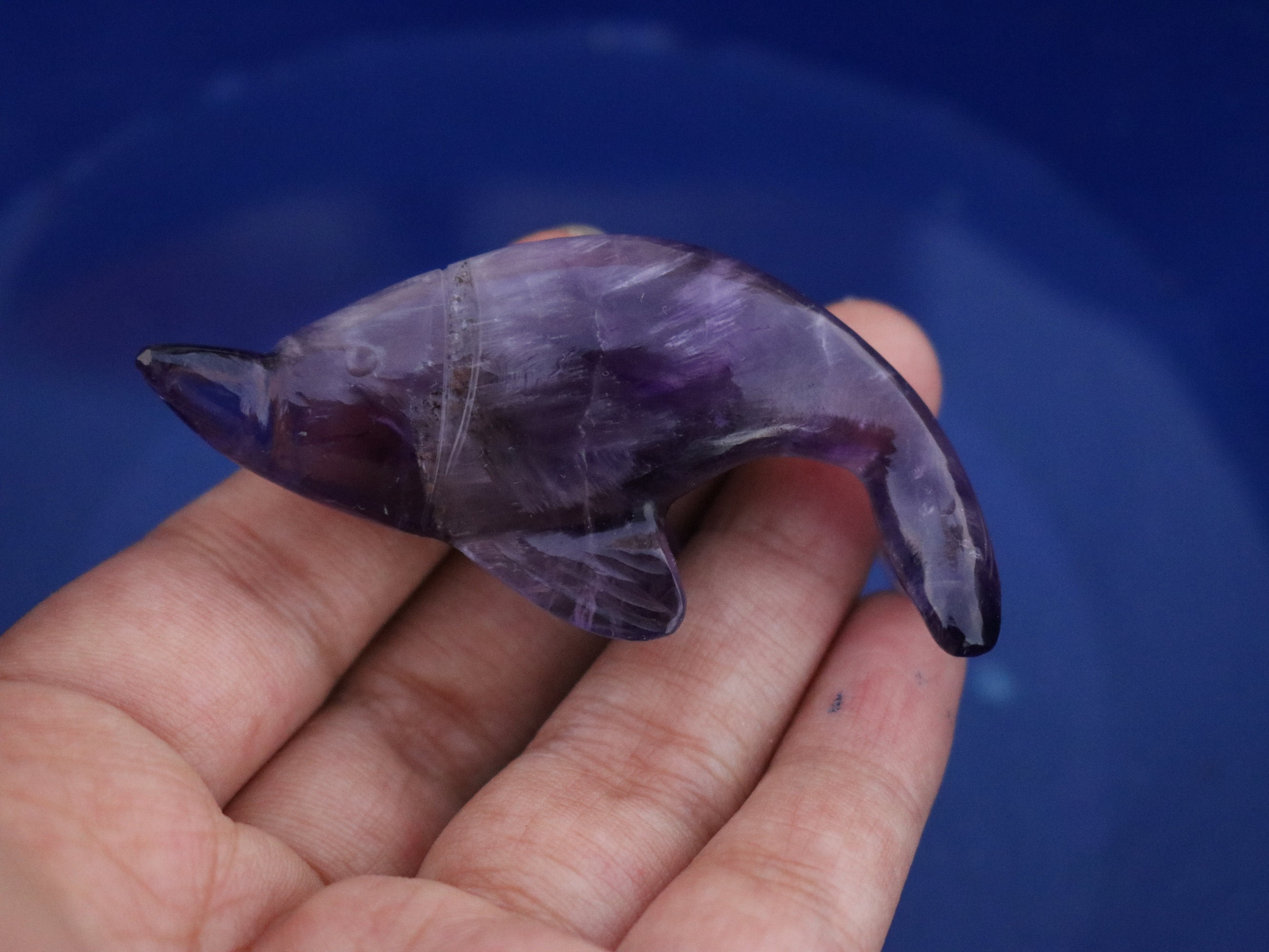 Amethyst Fish Natural Amethyst Gemstone Hand Carved | Etsy