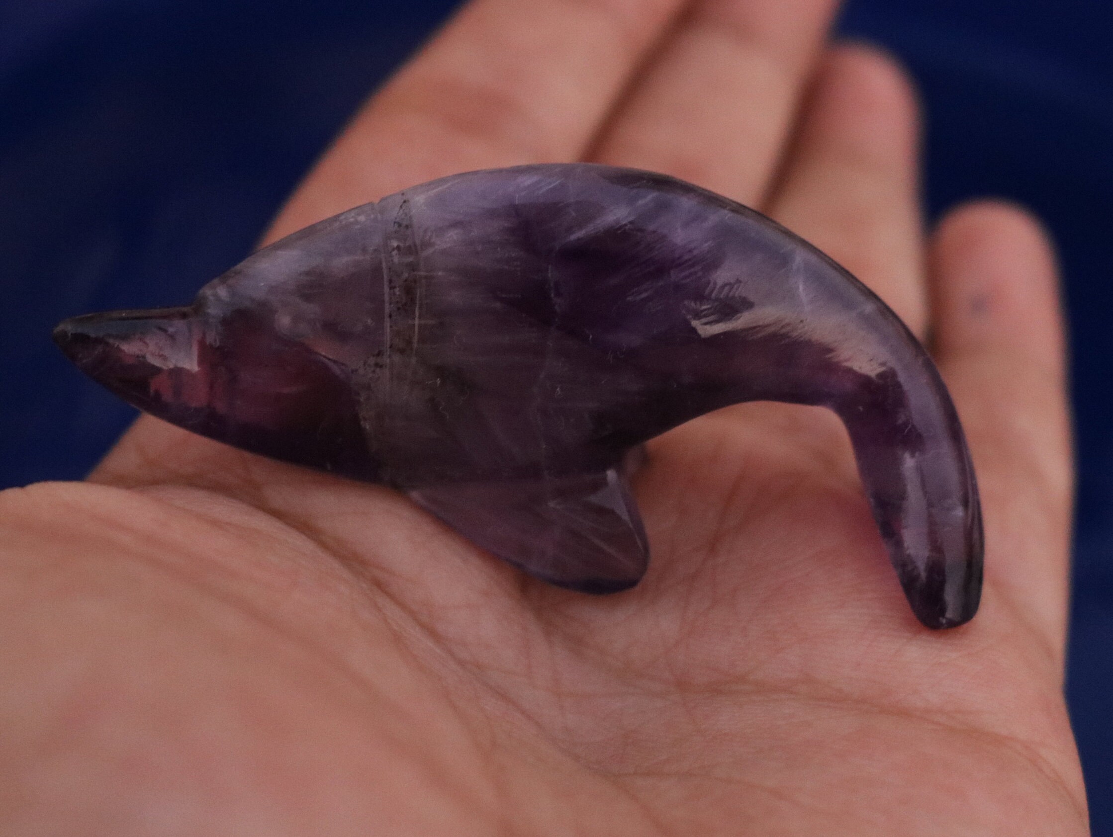 Amethyst Fish Natural Amethyst Gemstone Hand Carved - Etsy