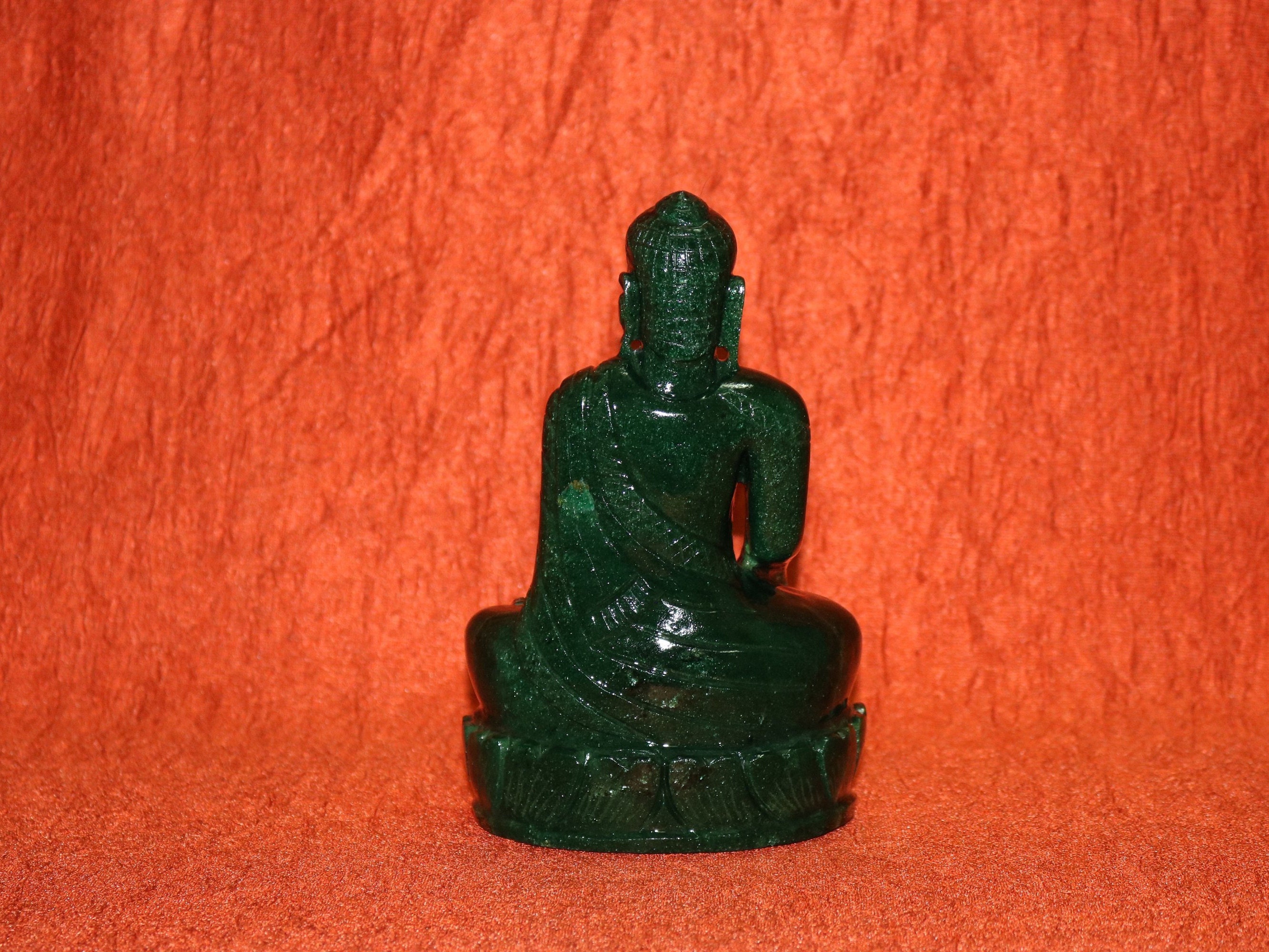 Jade Buddha Statue Natural Green Aventurine Hand carved Etsy