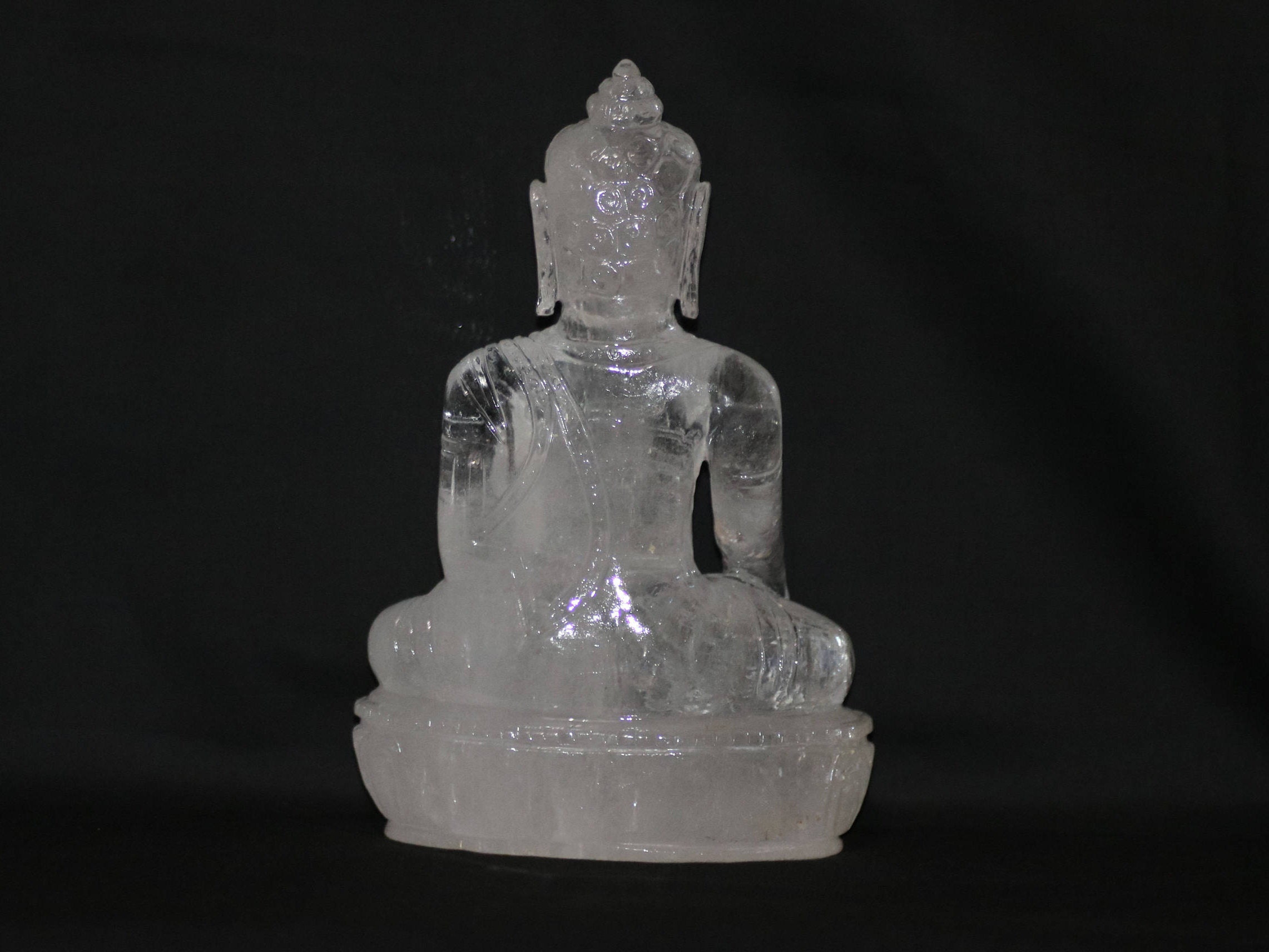 Crystal BuddhaNatural Quartz Buddha Healing Etsy