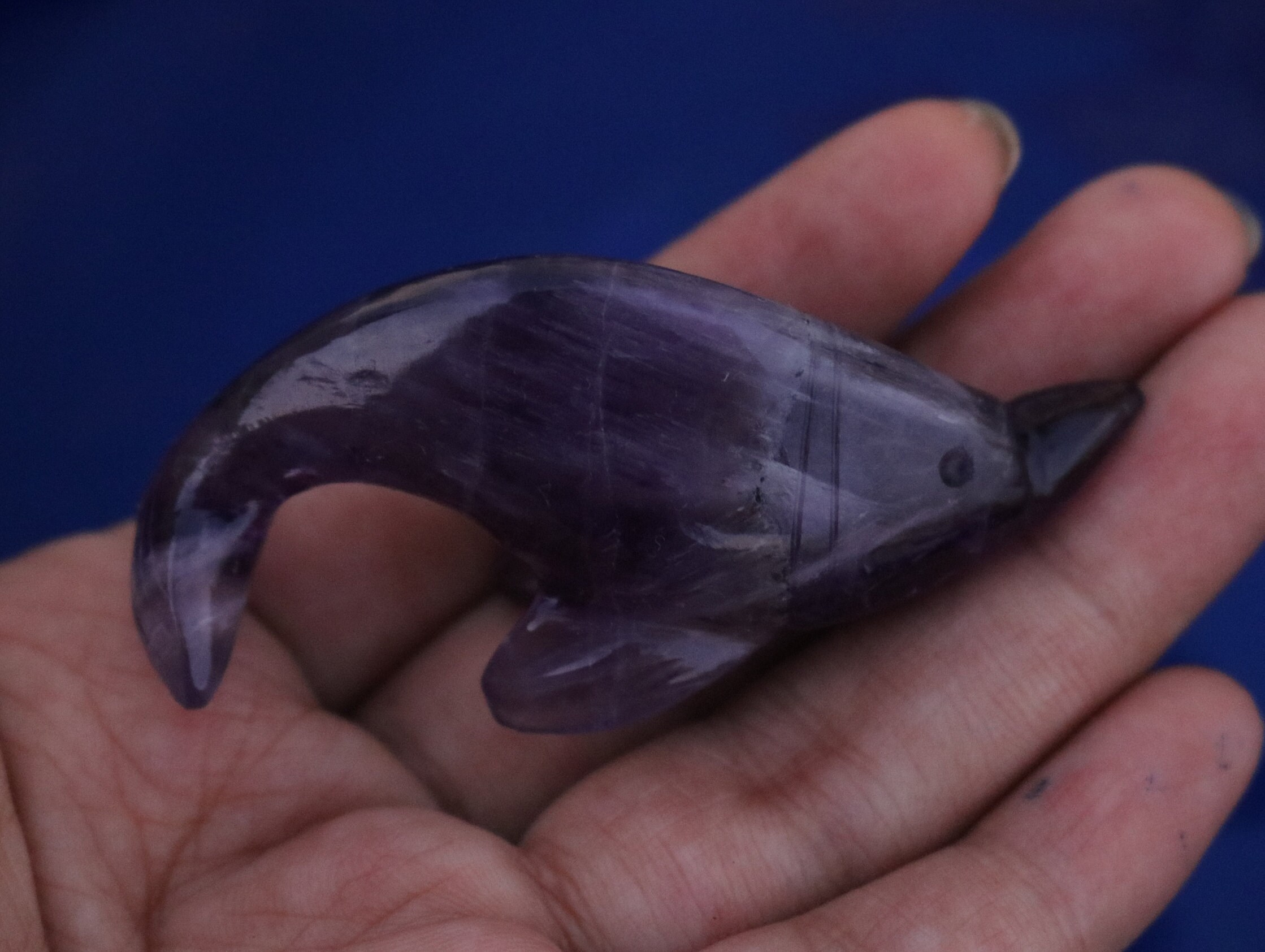 Amethyst Fish Natural Amethyst Gemstone Hand Carved | Etsy