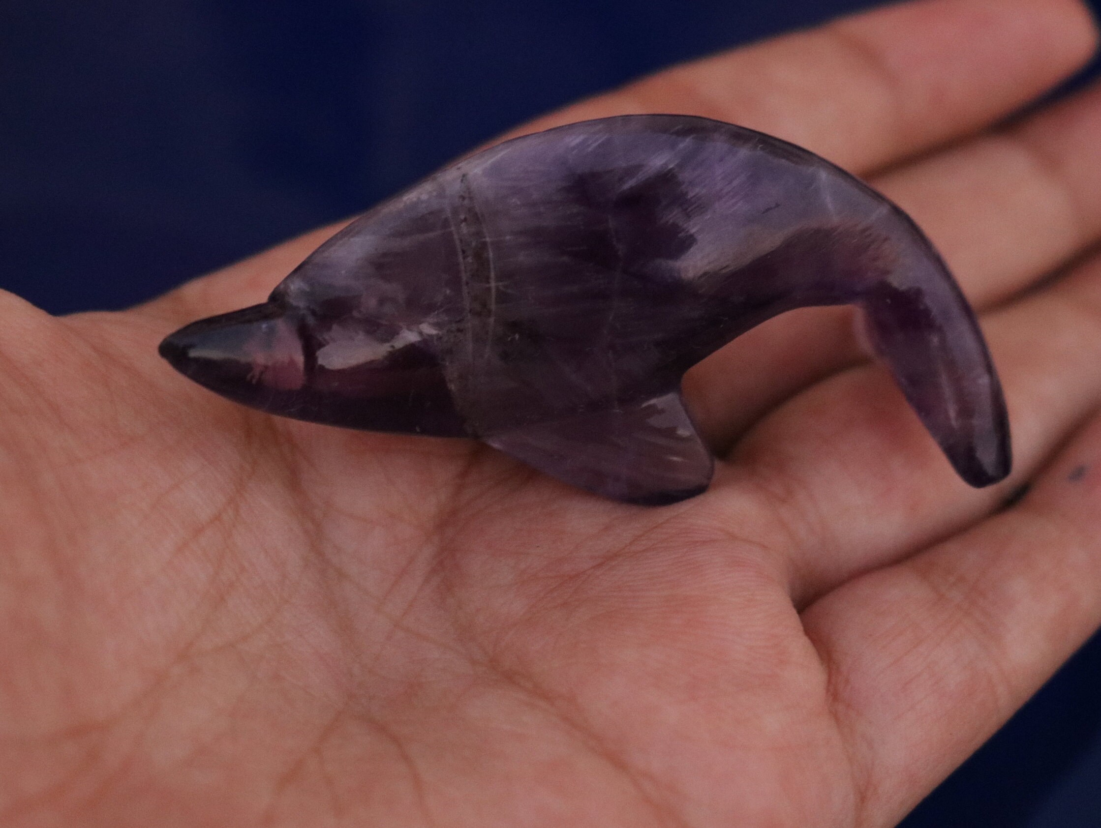 Amethyst Fish Natural Amethyst Gemstone Hand Carved | Etsy