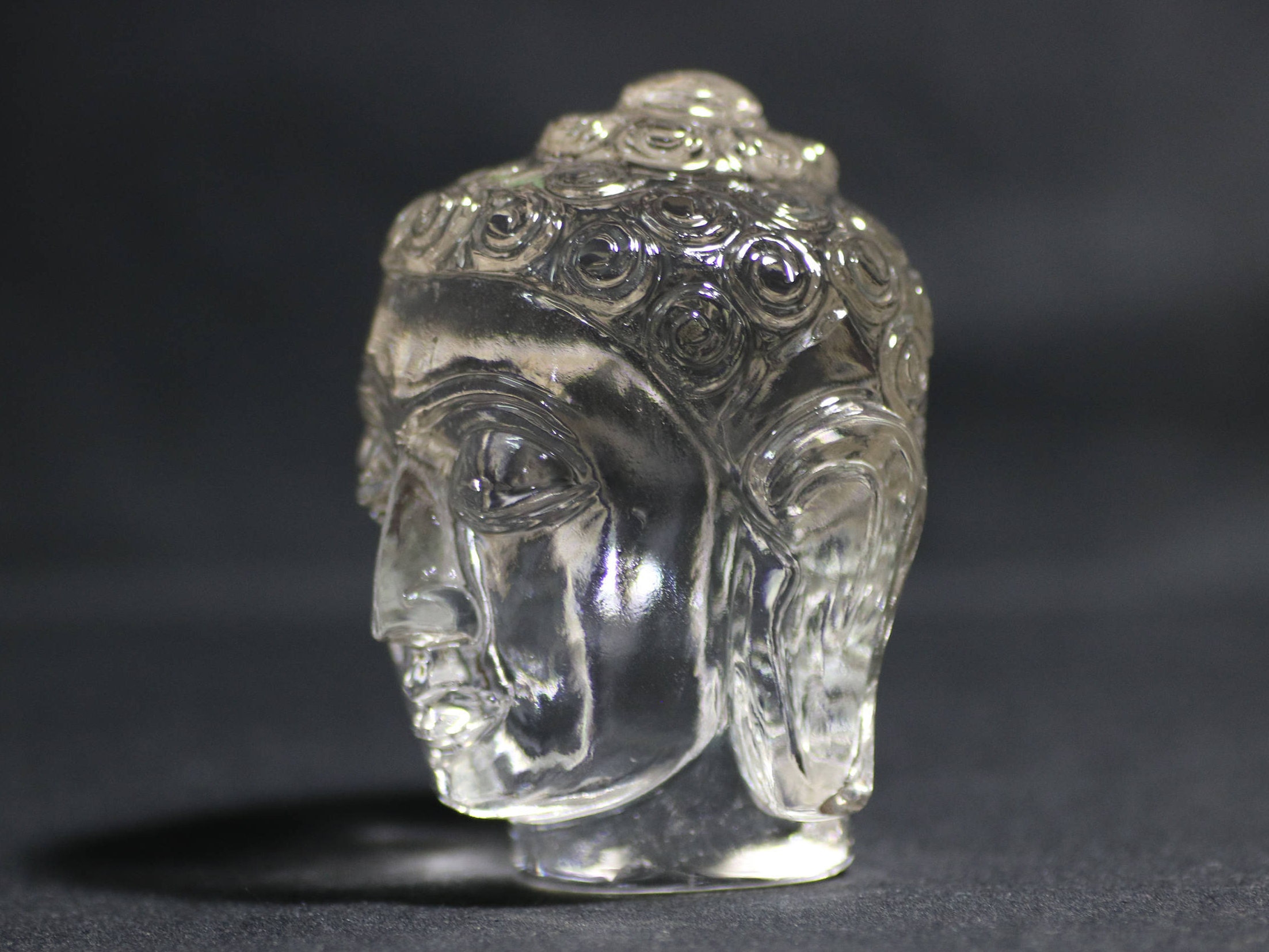 Crystal Buddha Head Statue Natural Crystal Buddhist Hand Etsy