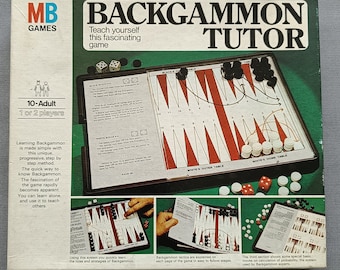 Jogo de gamão vintage, tutor de gamão, jogo com peças de madeira, gamão original, jogos de tabuleiro dos anos 70, presente dos anos 70 para