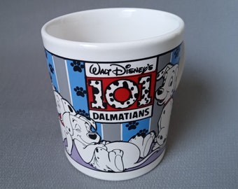 Taza de 101 dálmatas, taza coleccionable de Disney, taza rara de dálmatas, vajilla rara de Disney, vajilla coleccionable de Disney, Ondermoedersparapluu