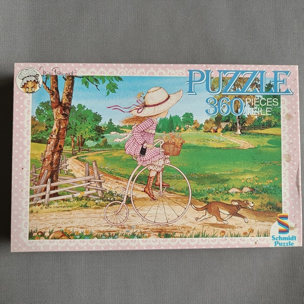 Vintage Miss Petticoat Puzzle, juguete vintage de los años 80, rompecabezas Vintage lindo rompecabezas para niños niños juguete original juego de mesa familiar 360 piezas