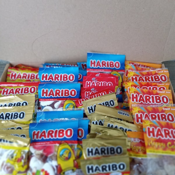 Haribo Sweets - 40 Tüten mit Süßigkeiten - Süße Leckereien für Kinder und Erwachsene, Geburtstagsgeschenk, Geschenk, Letterbox-Geschenk, süß-saure Süßigkeiten