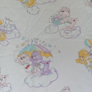 Retro Vintage Carebears Stoff , Baumwolle Carebears Stoff , Retro-Stoffe , Vintage Kinderstoffe, Quiltstoffe, Nähzubehör