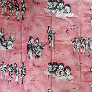 Fabric Art Quilt Block/panel - the Beatles - Sunglasses