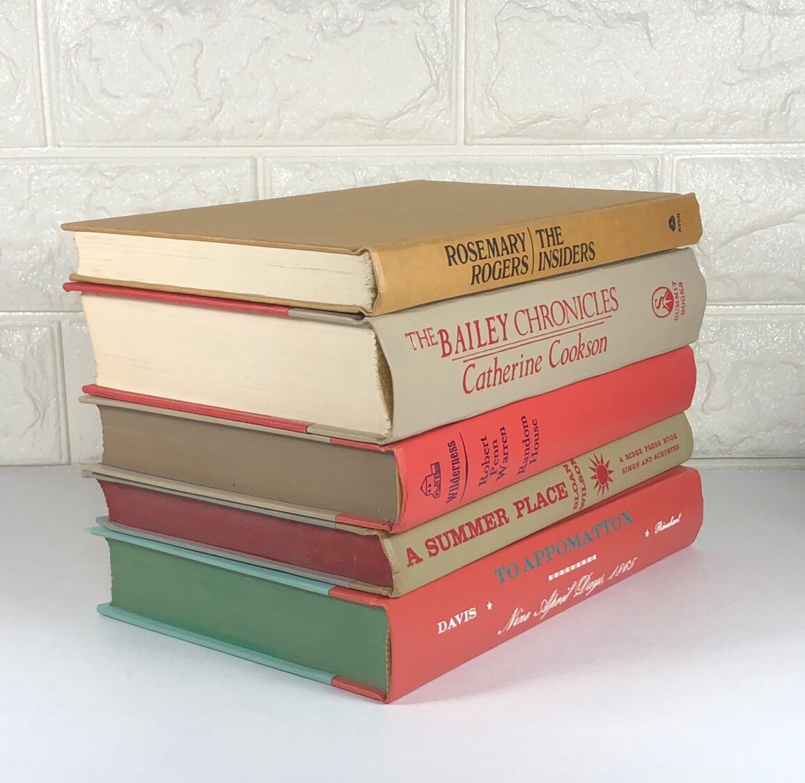 Vintage Deckled Edge Antique Books Set of 5 Vintage Etsy