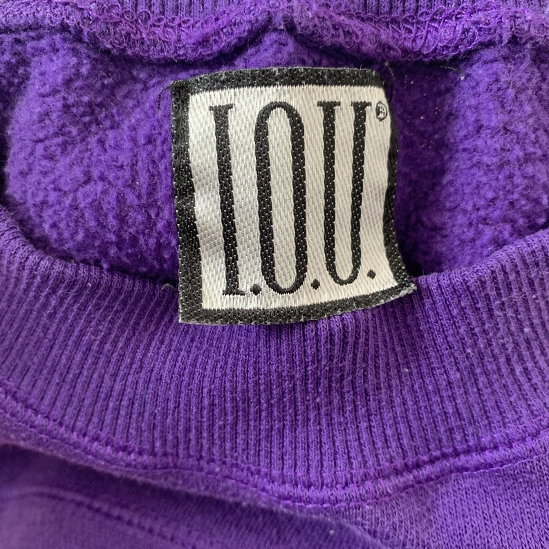 Vintage 80s 90s IOU Legendary Graphic Royal Purple Crewneck Etsy