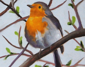 Bird, Original oil painting, Bird art