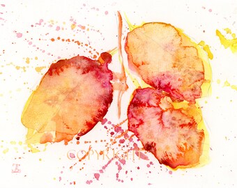 Autumn Leaves Original Watercolor Painting, Leaves Watercolor, Home Decor, Autumn Wall Art, Original Painting, Gift Art, Christmas gift