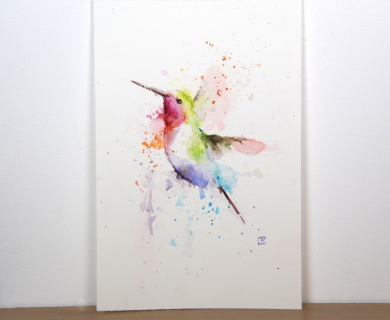 Aquarelle originale de colibri, oiseau de couleur de colibri, peinture de  cadeau, aquarelle originale, art doiseau, décor de maison, art de mur,  peinture de Boba -  Canada