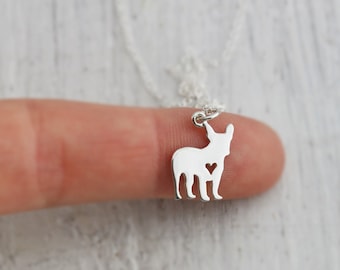 French Bulldog Necklace - Sterling Silver French Bulldog Necklace  -French Bulldog Jewelry -Frenchie Charm - Frenchie Jewelry - Dog Necklace