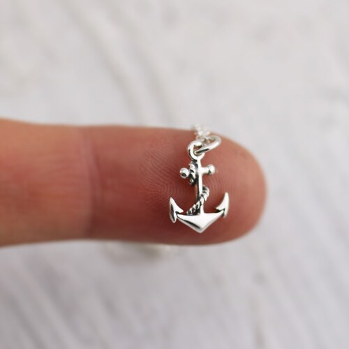Sterling Silver Anchor Necklace Refuse to Sink Anchor Etsy