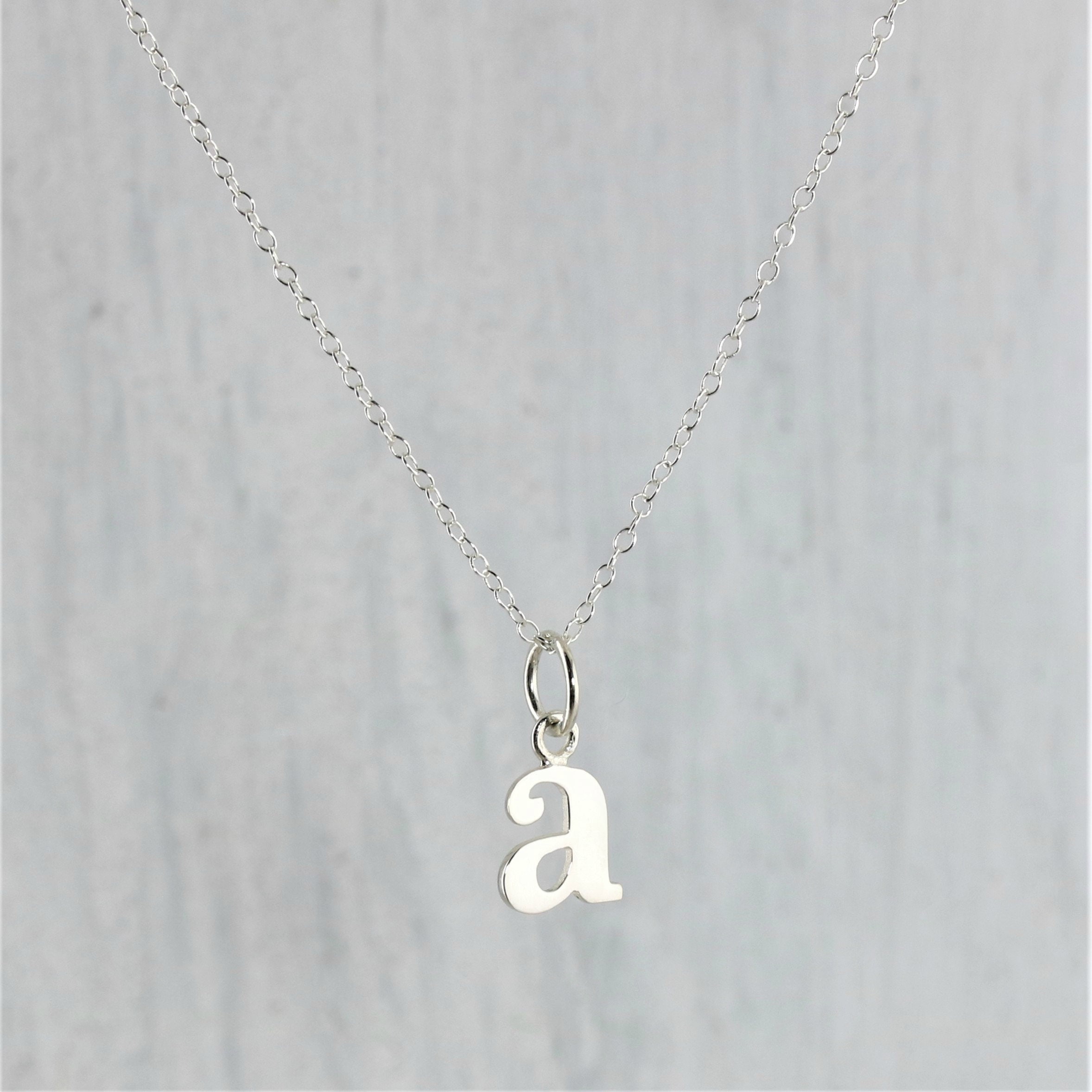 Sterling Silver Initial Necklace -3 Circles - Lowercase | Tiny Tags