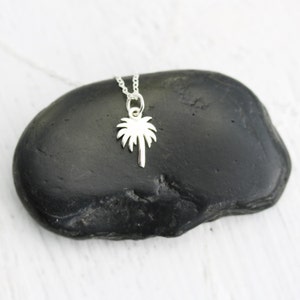 silver palm tree necklace