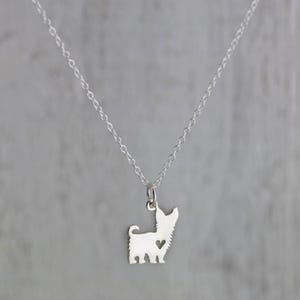 Orecchini Yorkshire Terrier In Argento 925 - Gioiello A Cuore Per Amanti Dei Cani - Regalo Per Donne