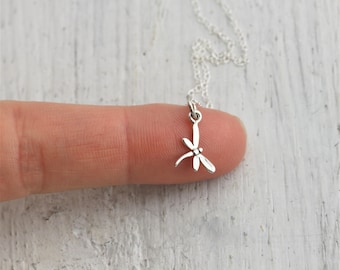 Tiny Dragonfly Necklace, Dragonfly Jewelry, Sterling Silver Insect Necklace, Insect Jewelry, Dragonfly Charm Necklace, Dainty Necklace